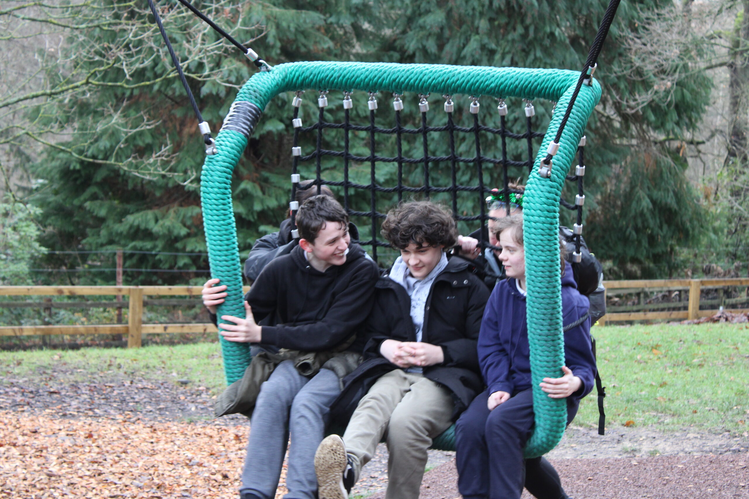 Learners exploring Harwood House as part of a Christmas trip from Allerthorpe SEN School.