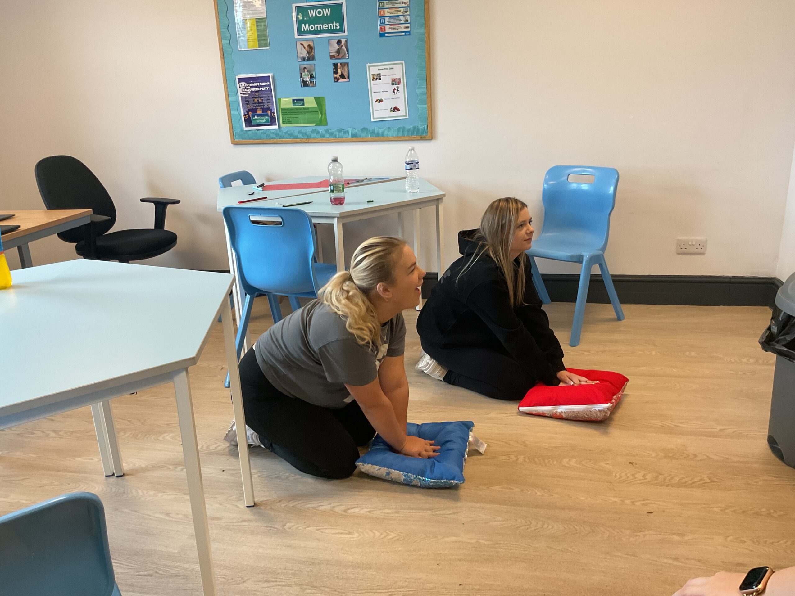 Learners engaging in supportive, age-appropriate National CPR Week learning at Allerthorpe SEN School.